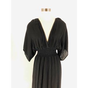 love stitch gauze kimono maxi dress